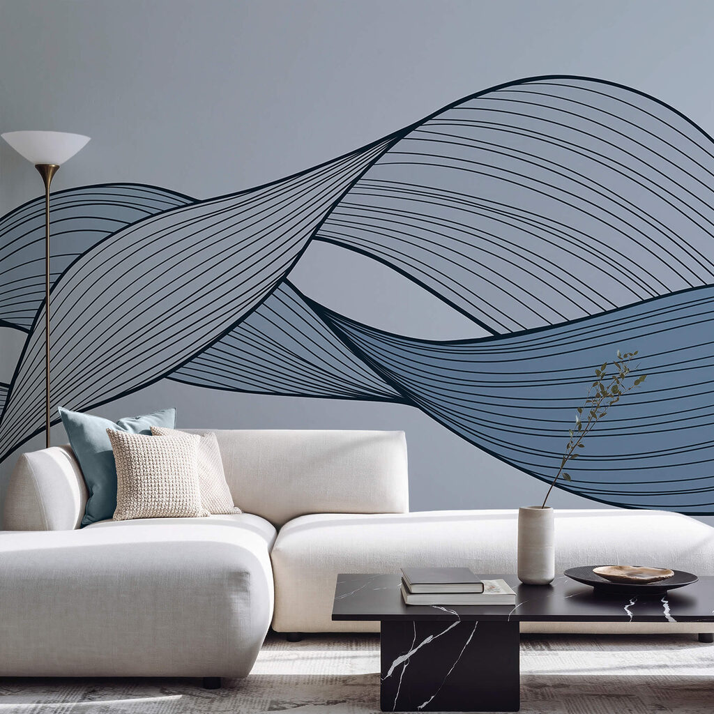 Gevlochten golven in lijnwerk — interieur 1