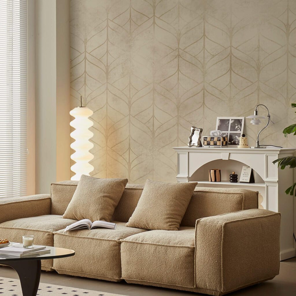 Fijne geometrie op beige — interieur 2