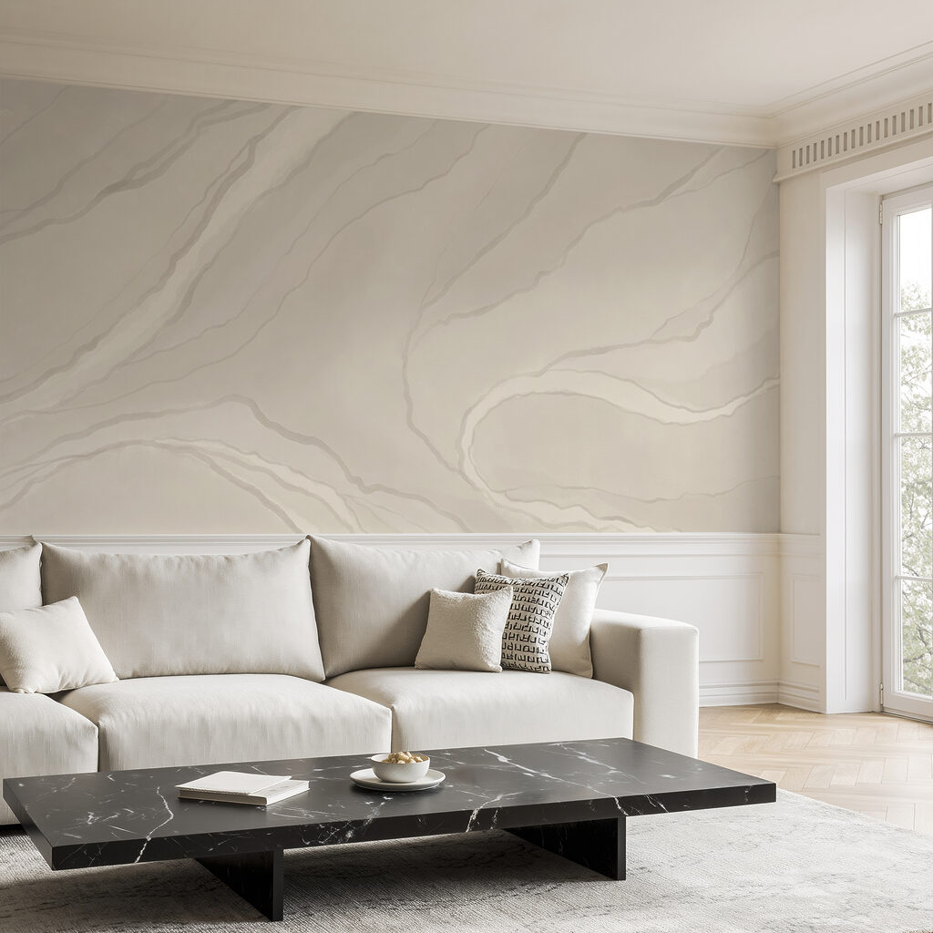 Lichte aders in zandkleur — interieur 3
