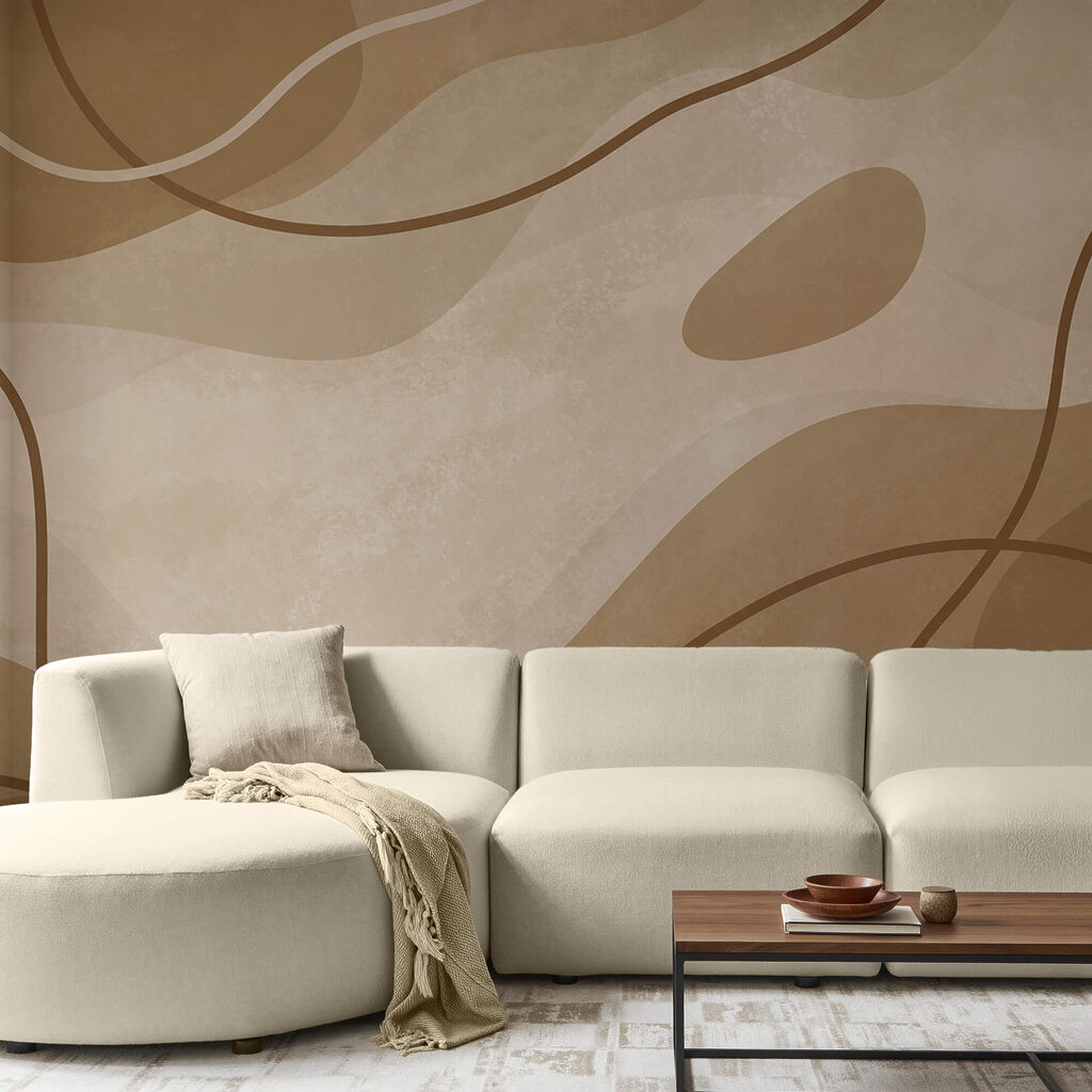 Ronde vormen met aardetinten — interieur 1