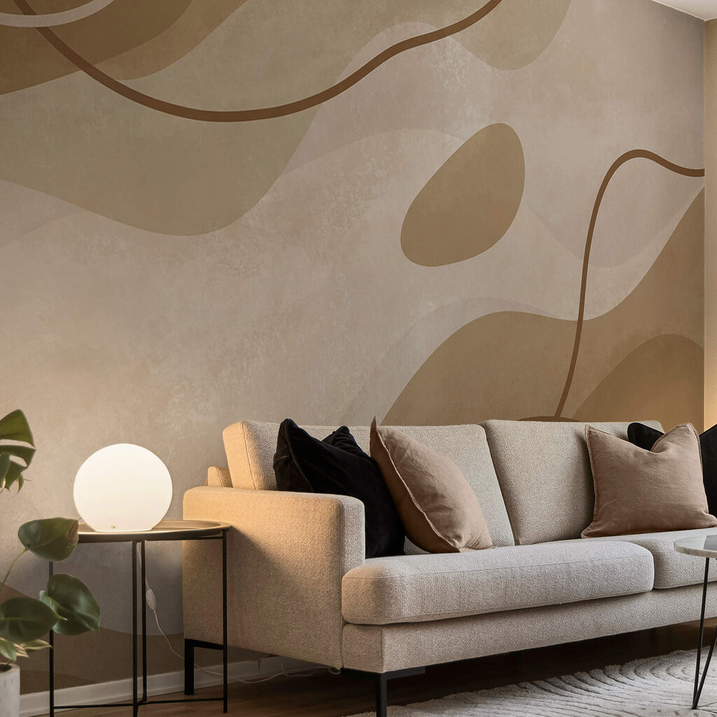 Ronde vormen met aardetinten — interieur 2
