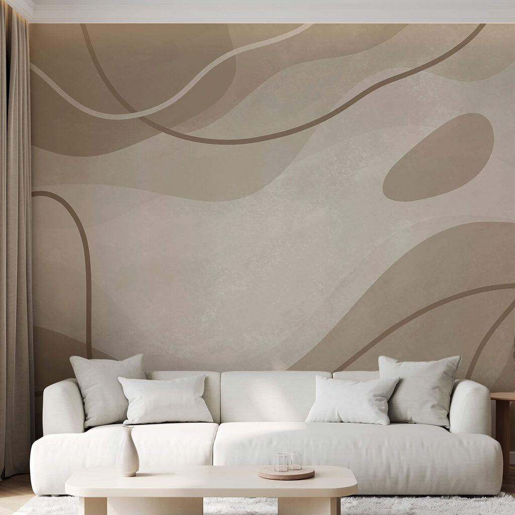 Beige en witte achtergrond met lijnen in een interieur