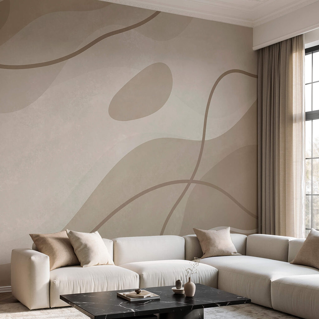 Beige en witte achtergrond met lijnen — interieur 2