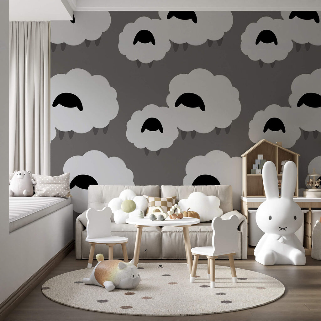 Schapen dicht bij elkaar — interieur 1