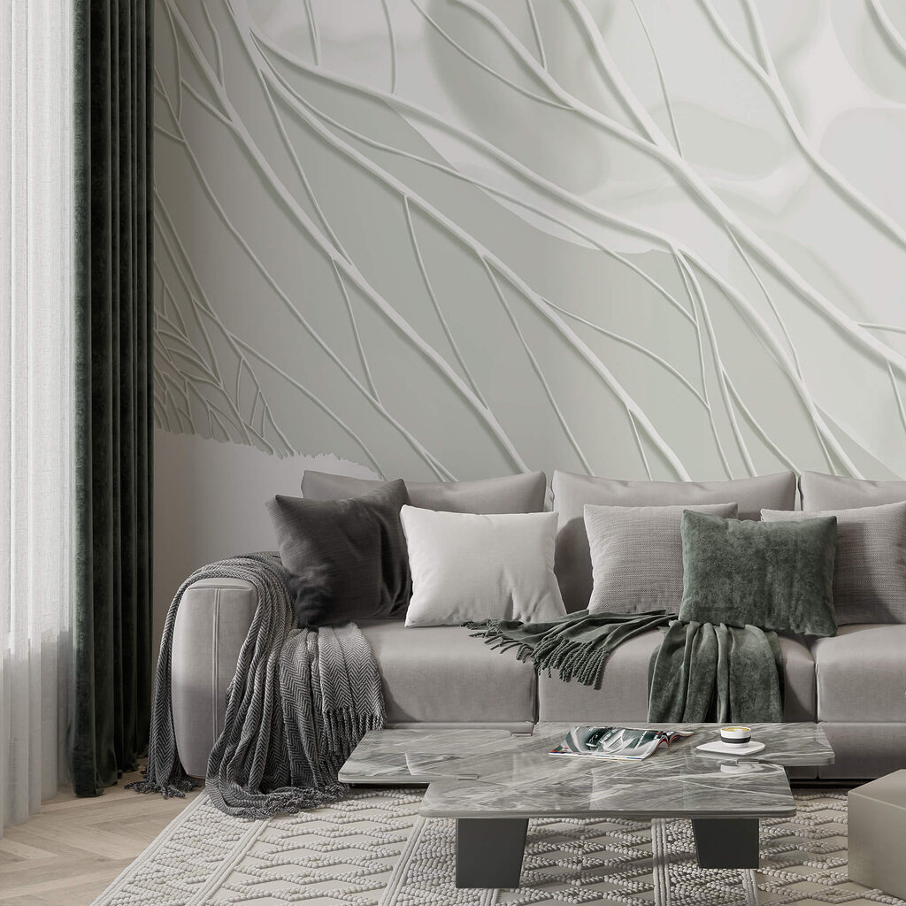Witte achtergrond met lijnen — interieur 3