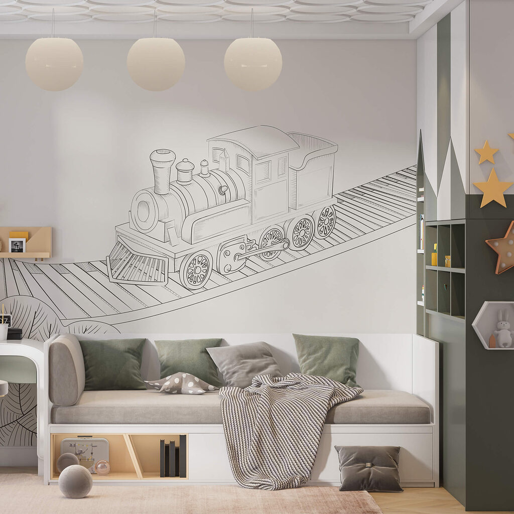Treintje op een boogbrug — interieur 2