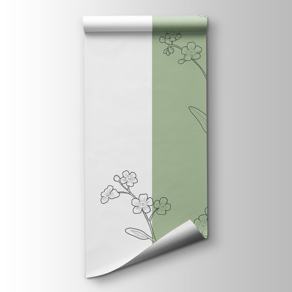 Tekening van bloemen en bladeren — productweergave
