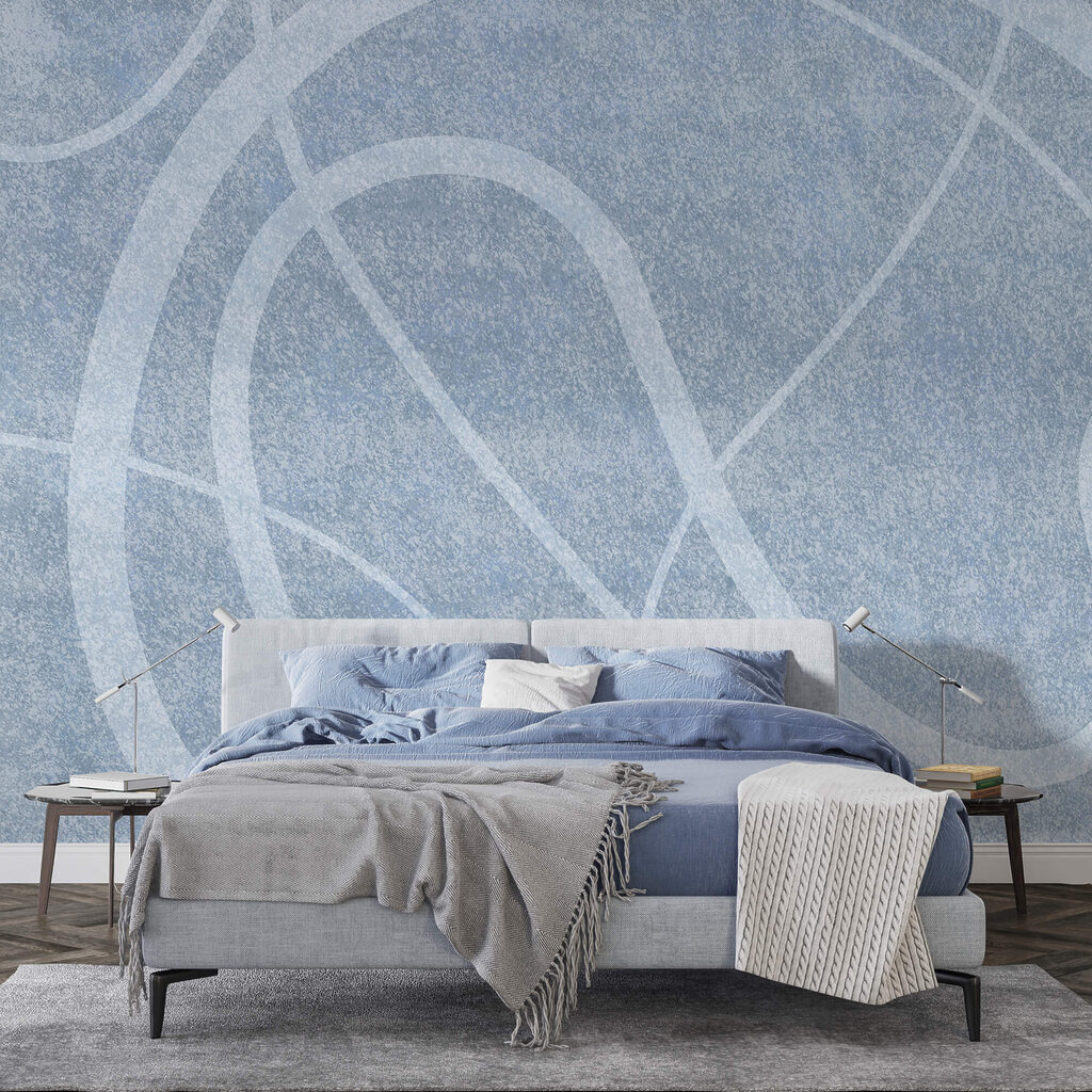Blauwe en witte achtergrond — interieur 1