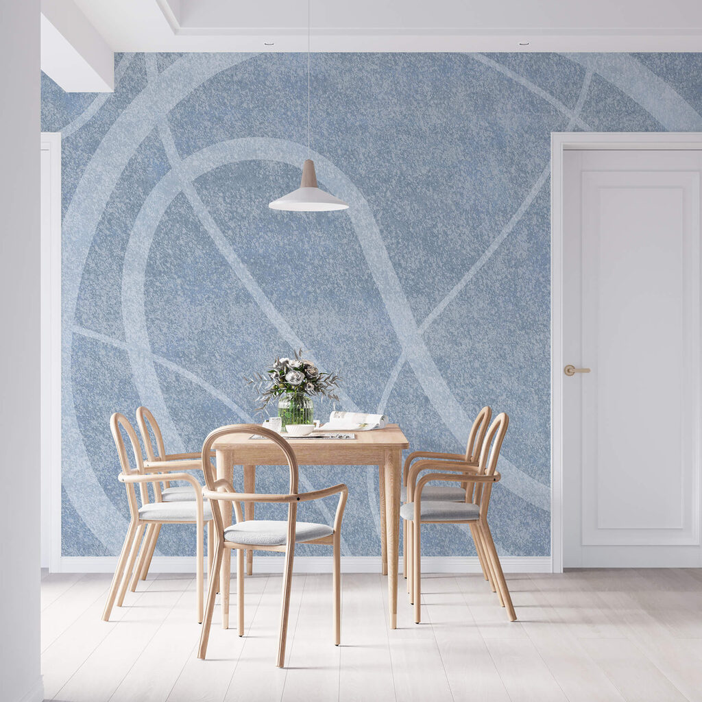 Blauwe en witte achtergrond — interieur 2