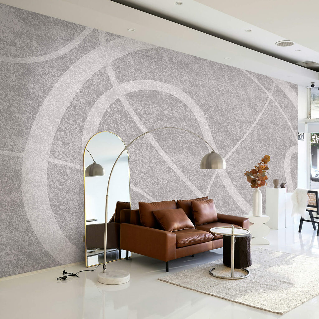 Grijs en wit abstract ontwerp — interieur 1