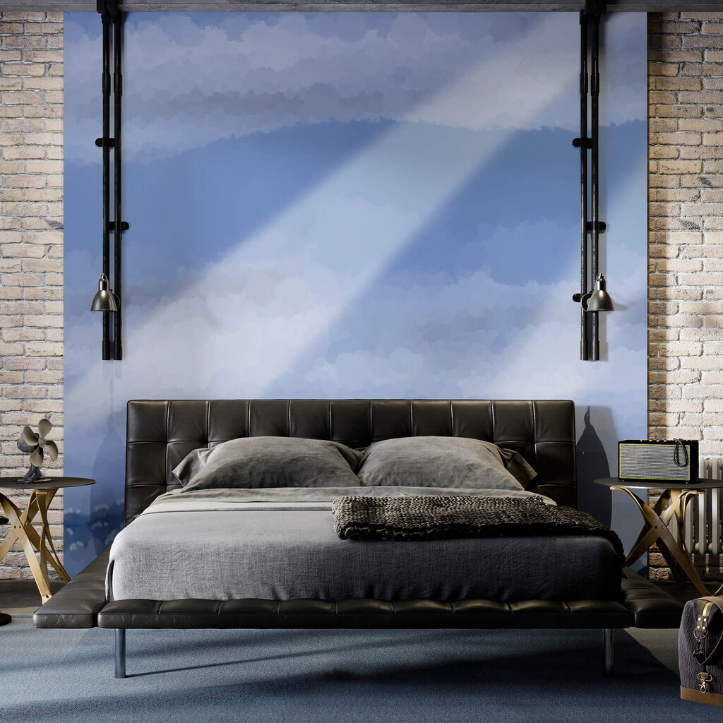 Lichtstralen over blauwe golven — interieur 2