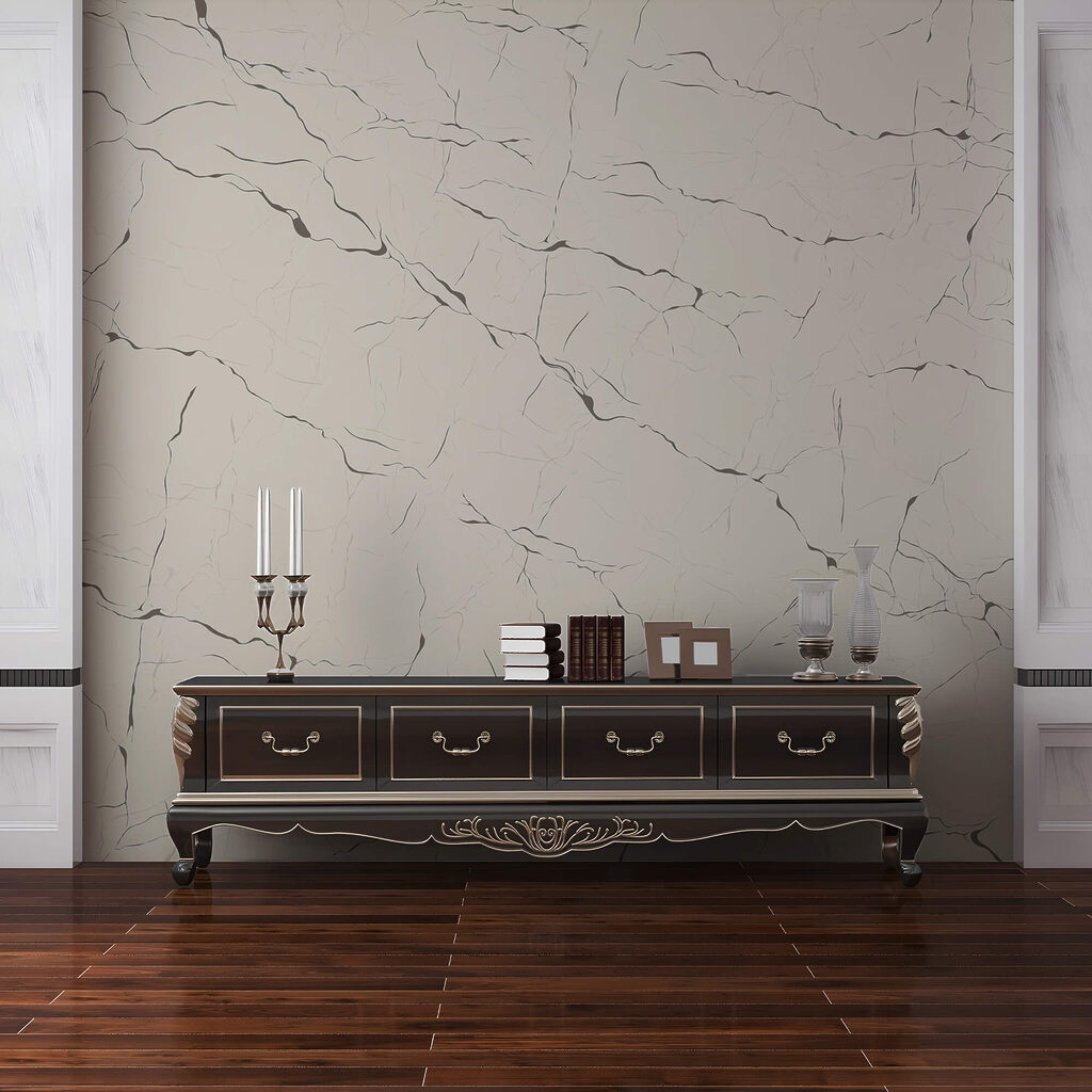 Wit oppervlak met scheuren — interieur 2