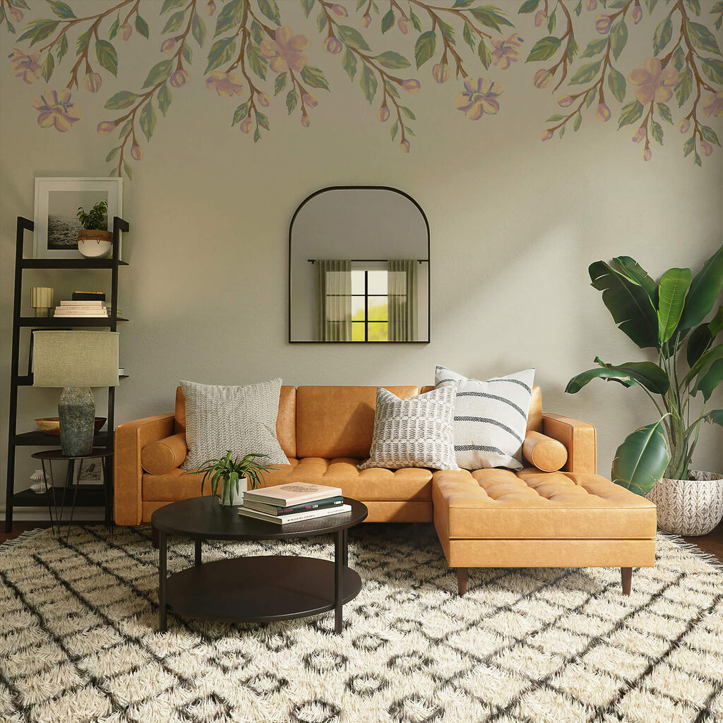 Bloeiende takjes hangen neer — interieur 2