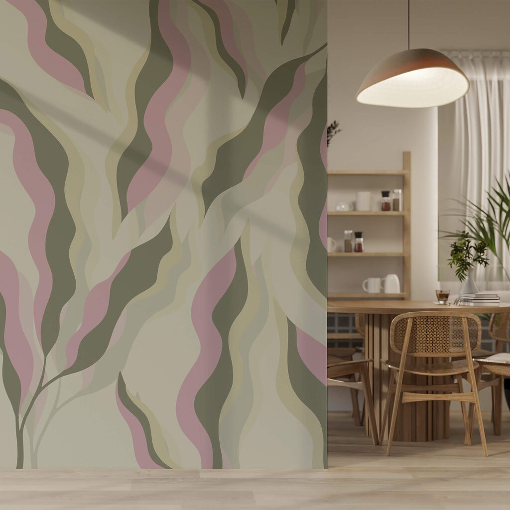 Golvende bladeren in pasteltinten — interieur 1