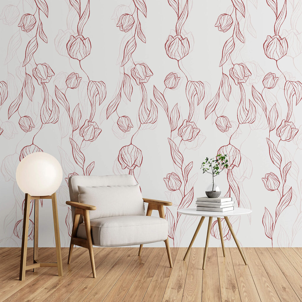 Tulpen in sierlijke contouren — interieur 2