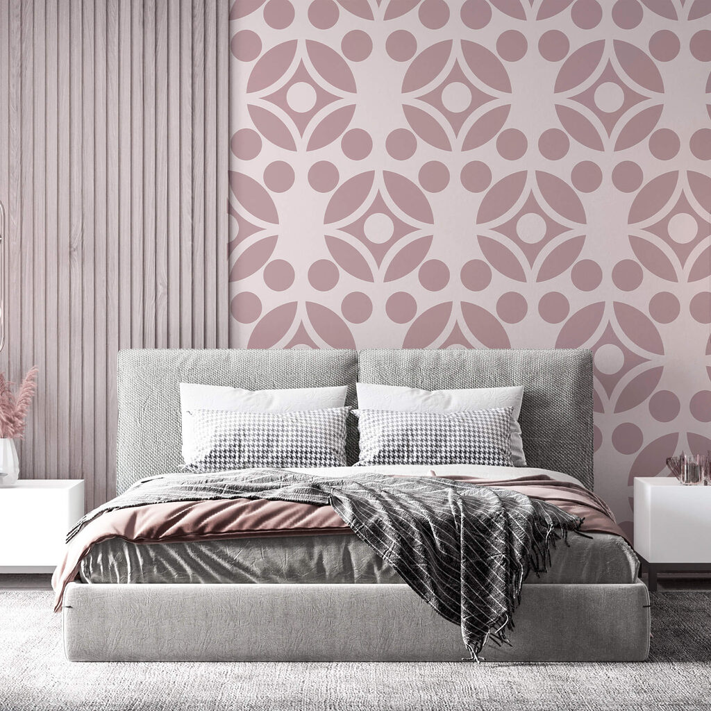 Bloemvormen in symmetrische rijen — interieur 1