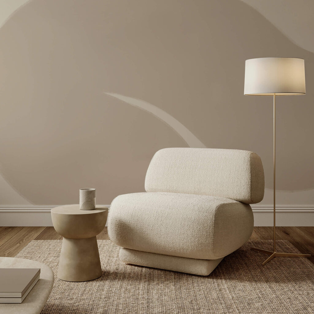 Ronde vormen vloeien samen — interieur 1