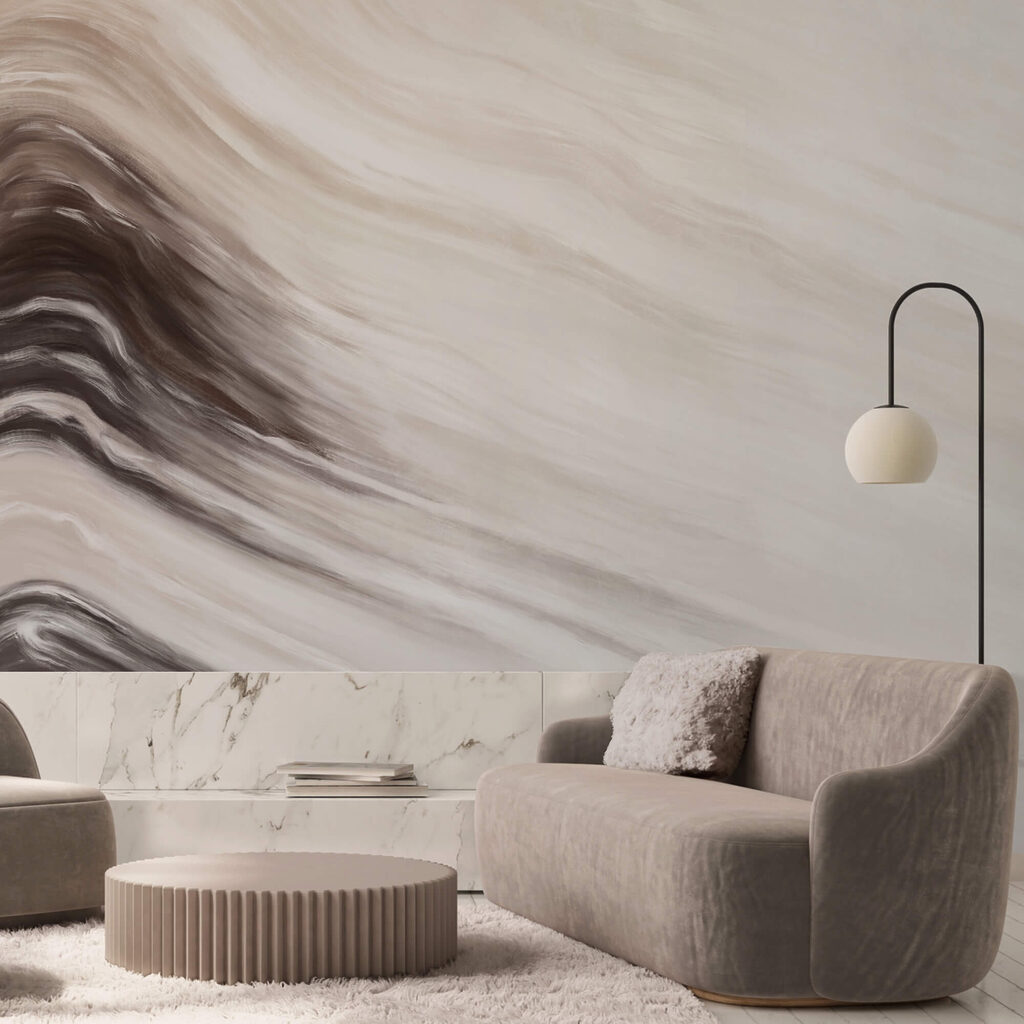 Verf stroomt in bruintinten — interieur 2