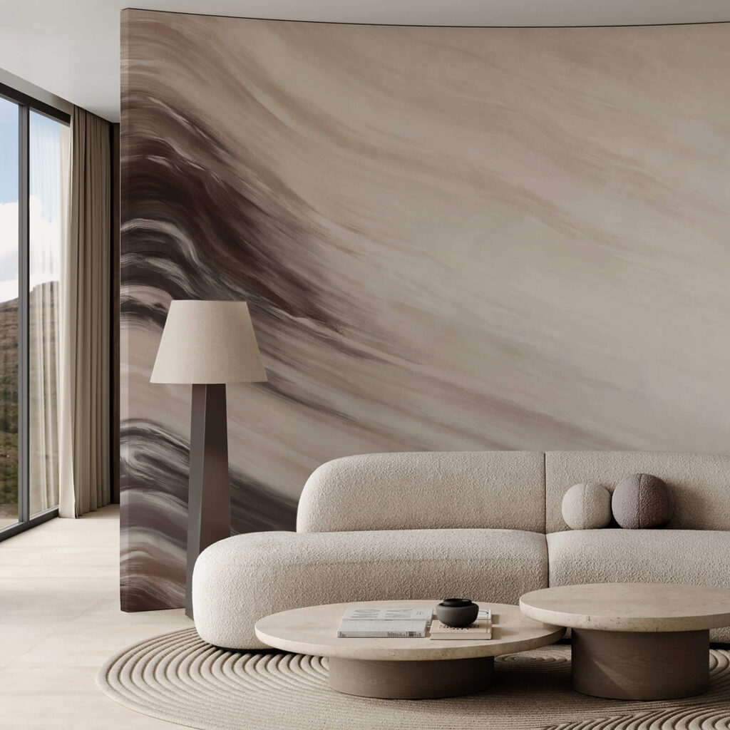 Verf stroomt in bruintinten — interieur 3