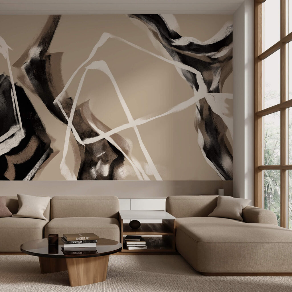 Abstracte lijnen zorgen voor visuele intriges in een interieur