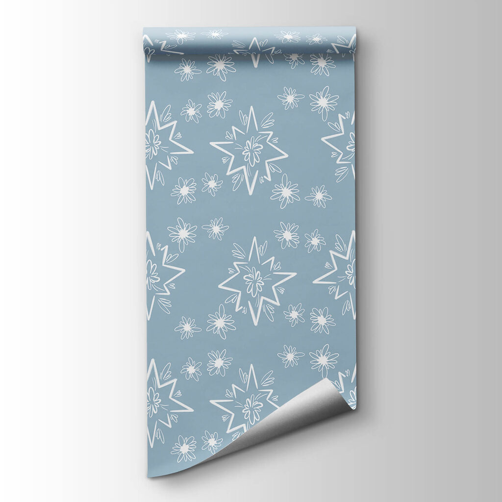 Witte sterlijnen op blauw — productweergave