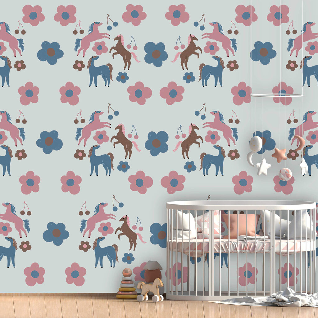 Kleine herten tussen bloemen — interieur 1