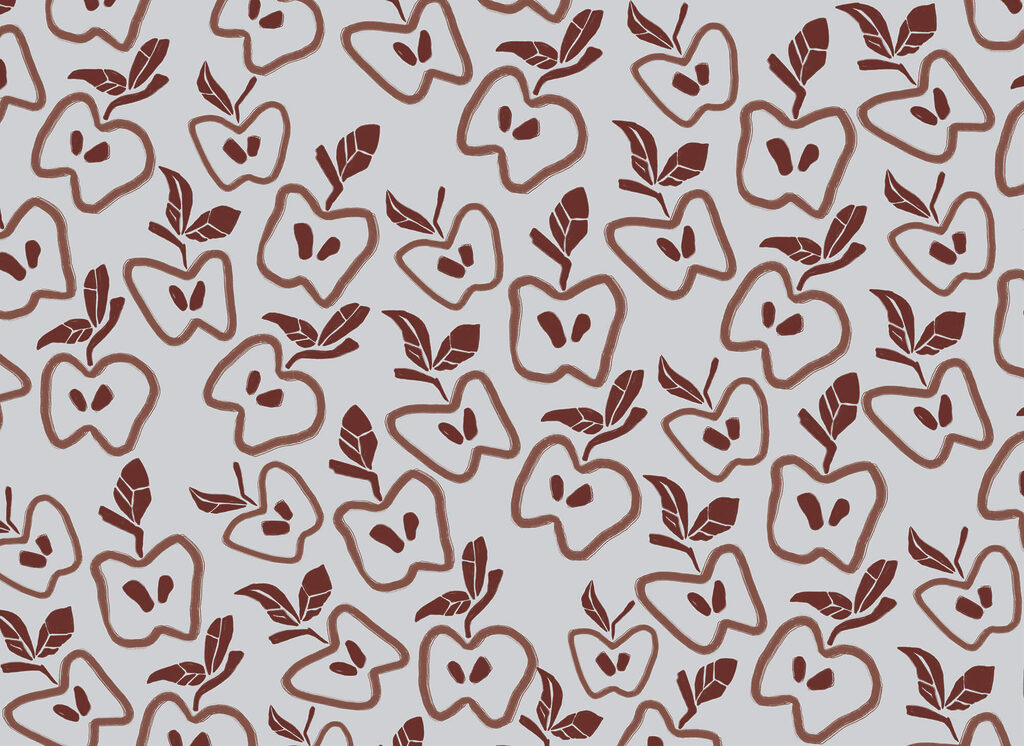 Appels in losse contouren — volledig ontwerp