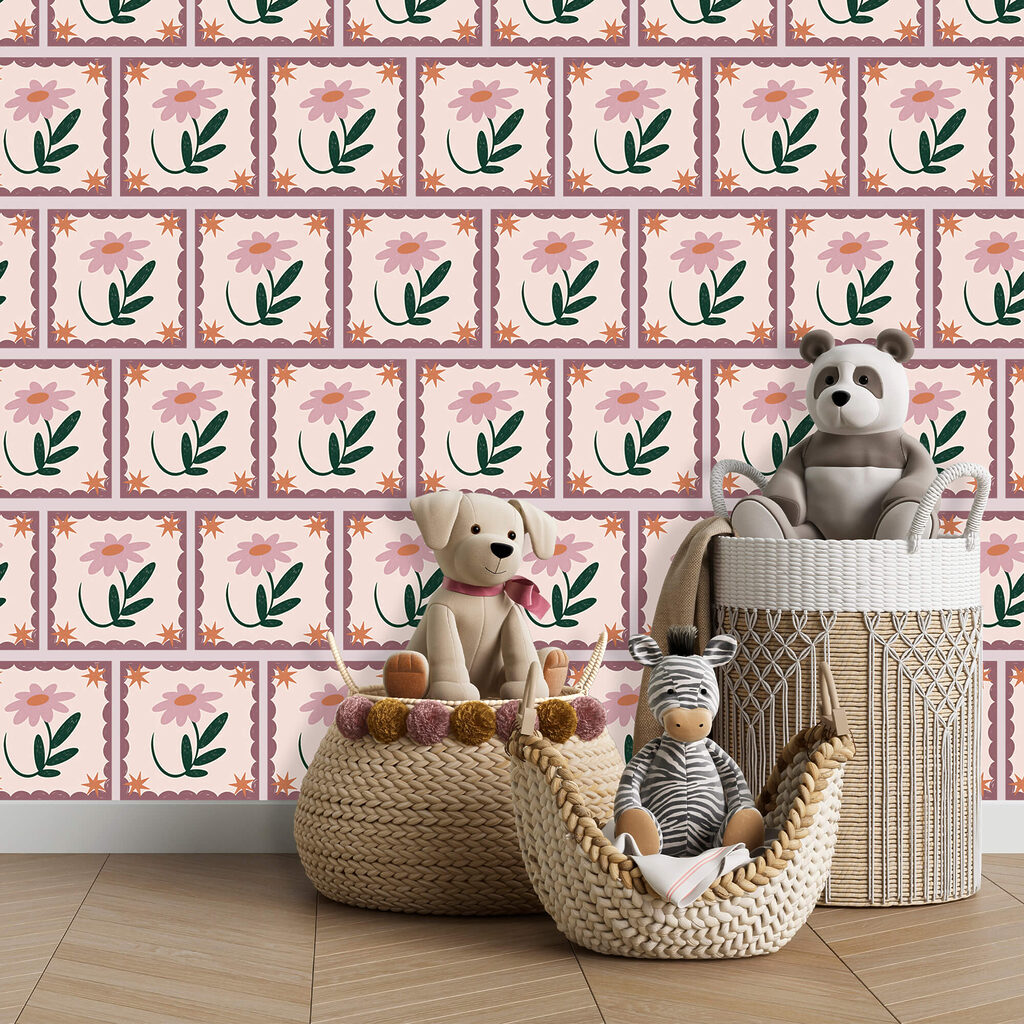 Bloemen als kleine postzegels — interieur 2