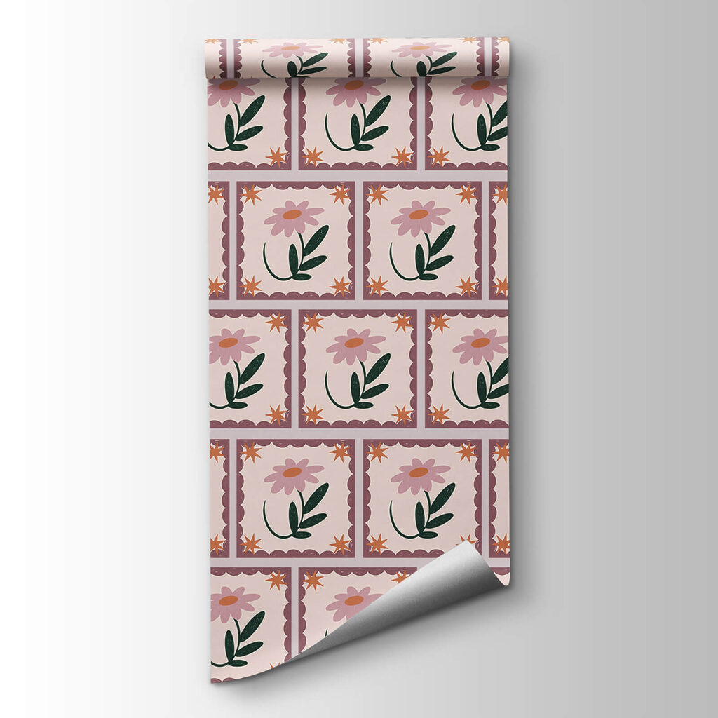 Bloemen als kleine postzegels — productweergave