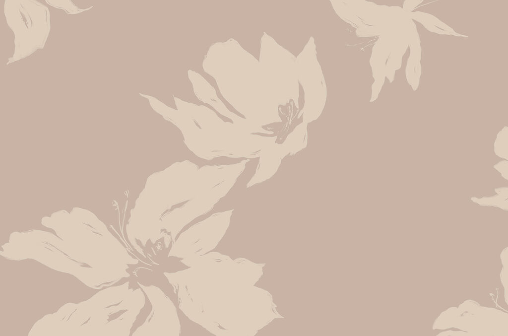 Bloemen als lichte silhouetten — volledig ontwerp