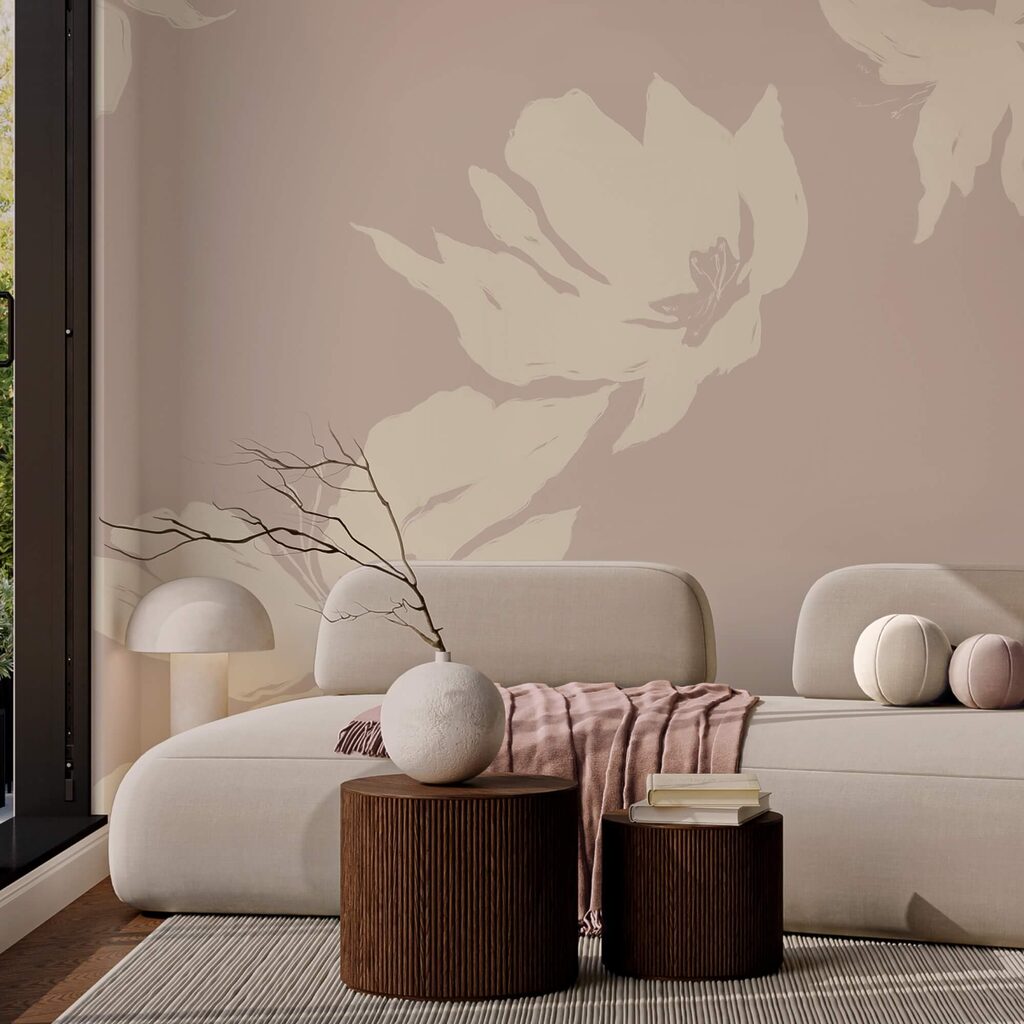 Bloemen als lichte silhouetten — interieur 2