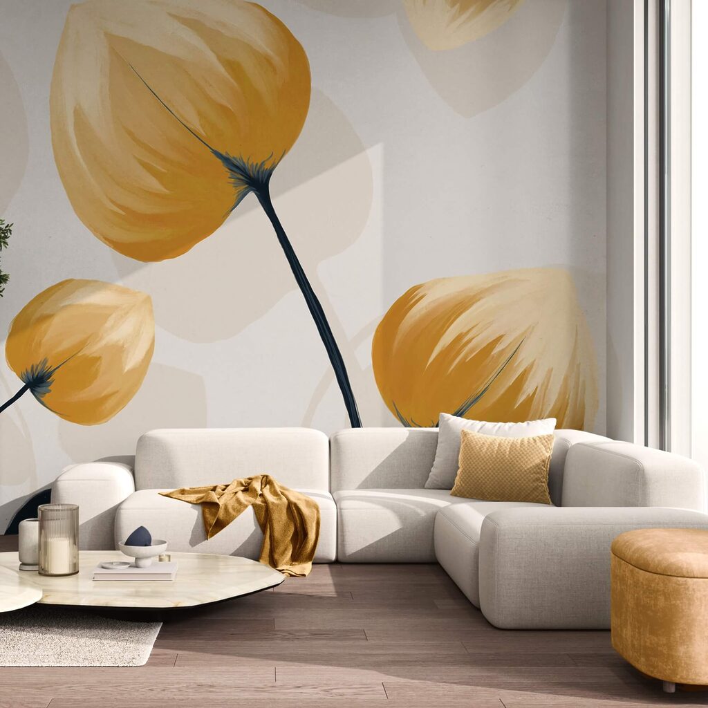 Gele kelken, zwarte stelen — interieur 2