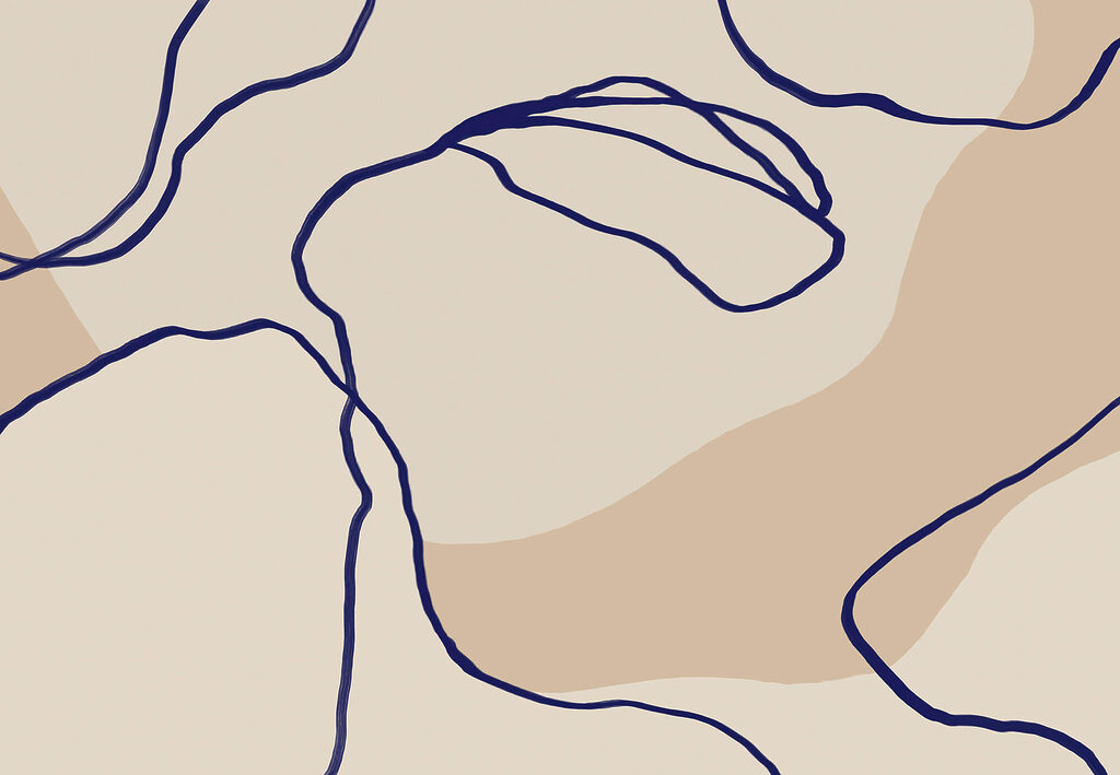 Een blauwe lijn dwaalt — volledig ontwerp