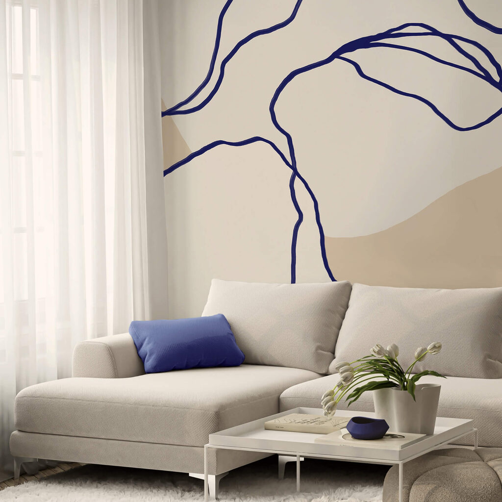 Een blauwe lijn dwaalt — interieur 3