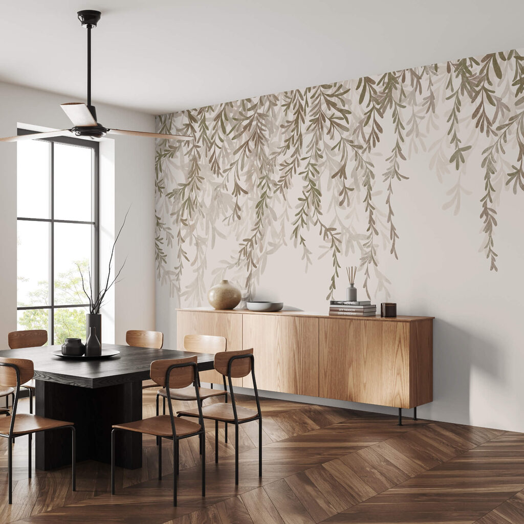 Gordijn van fijne bladeren — interieur 3