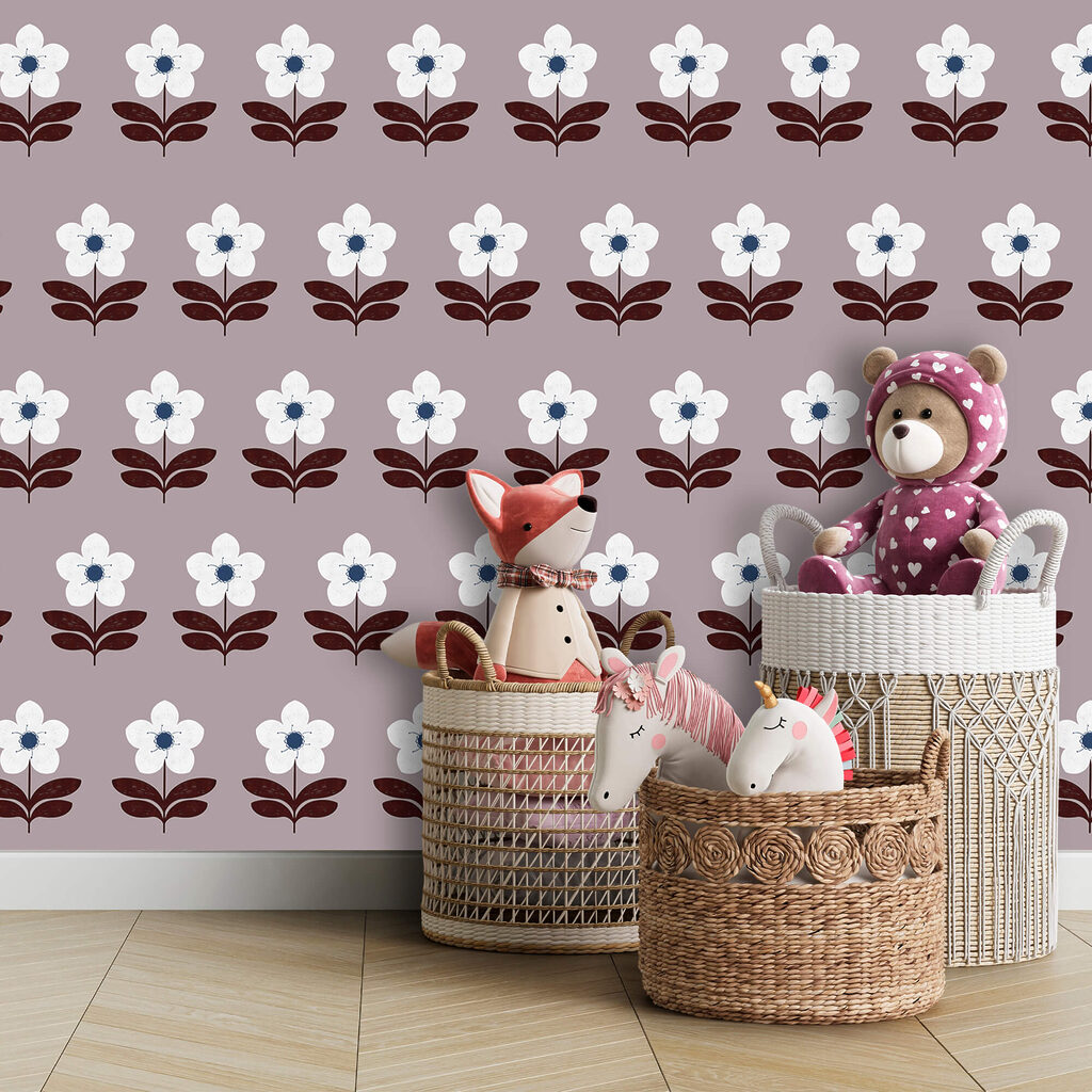 Bloemen in kleine rijtjes — interieur 2
