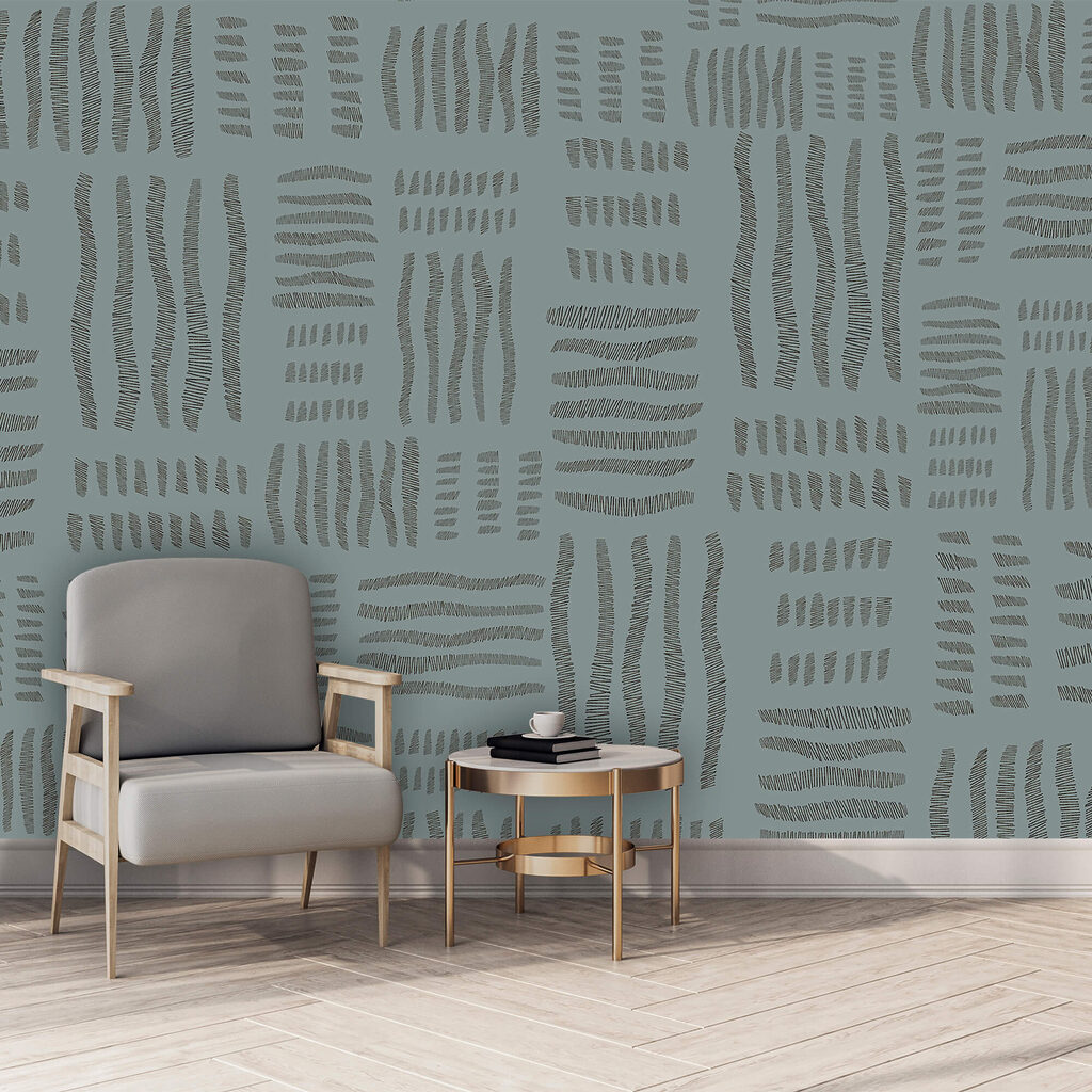 Streepjes vormen een vlechtpatroon — interieur 1