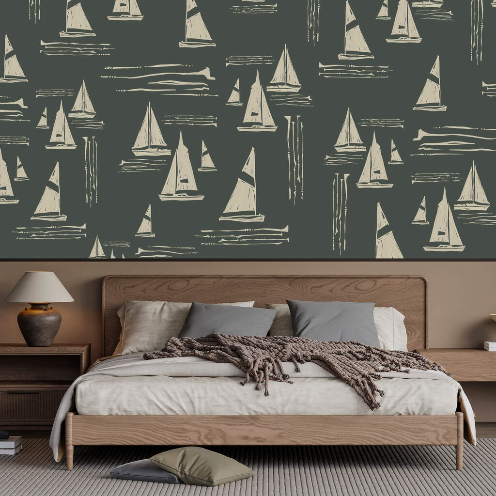 Zeilbootjes op donker water — interieur 1
