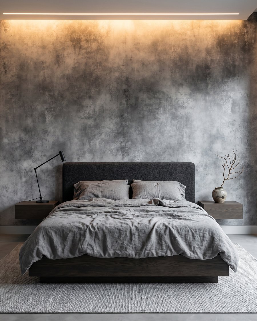 Grijze nevel zonder horizon in een interieur