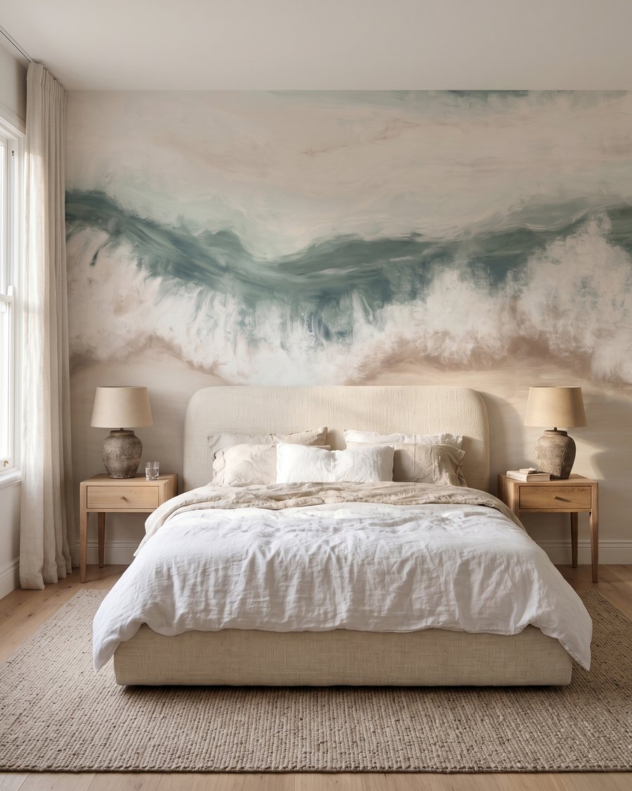 Groene branding op zand — interieur 2