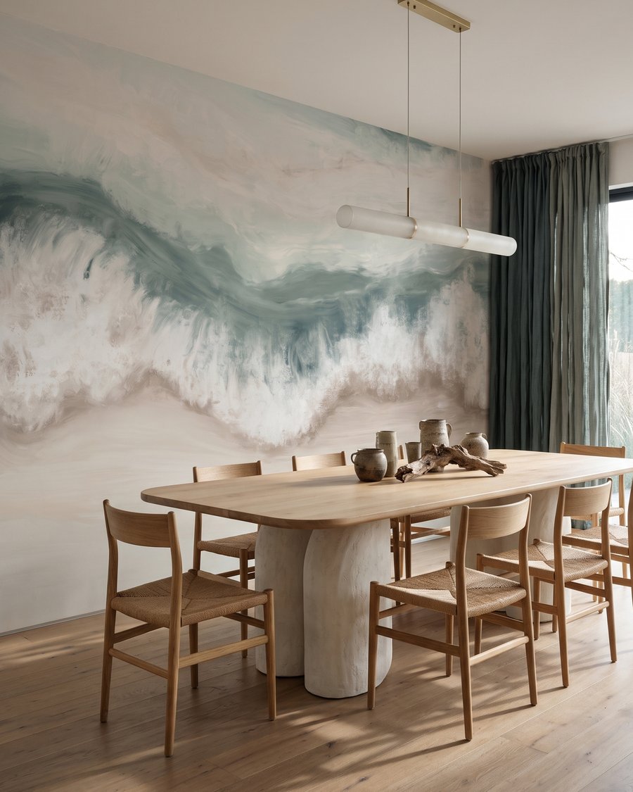 Groene branding op zand — interieur 5
