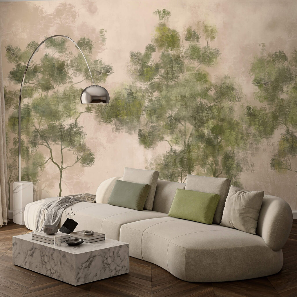 Kleine bomen in groentinten — interieur 2