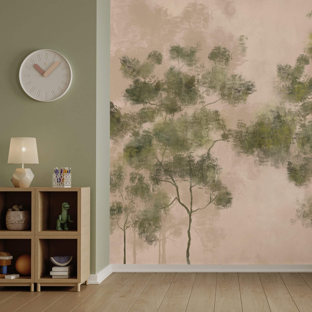 Kleine bomen in groentinten — interieur 4