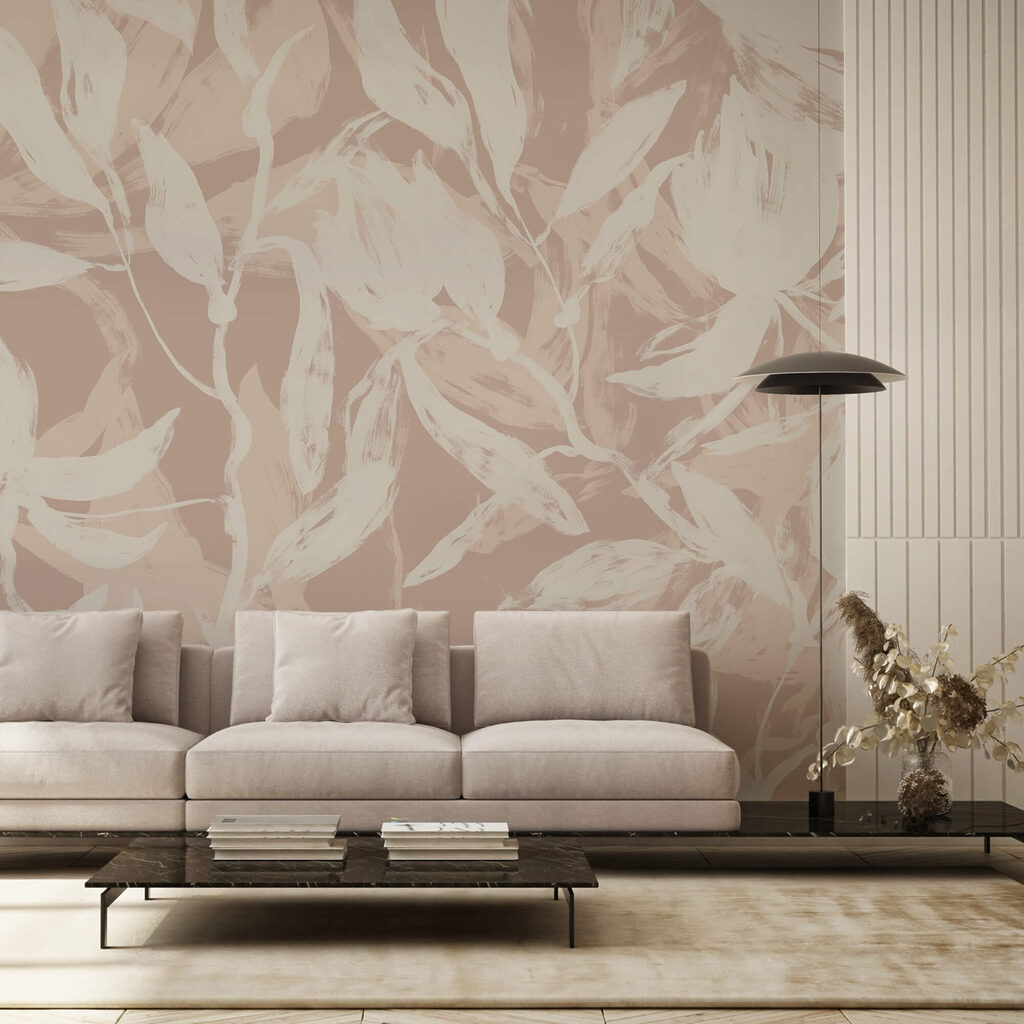Delicate bladeren op zachte achtergrond — interieur 1