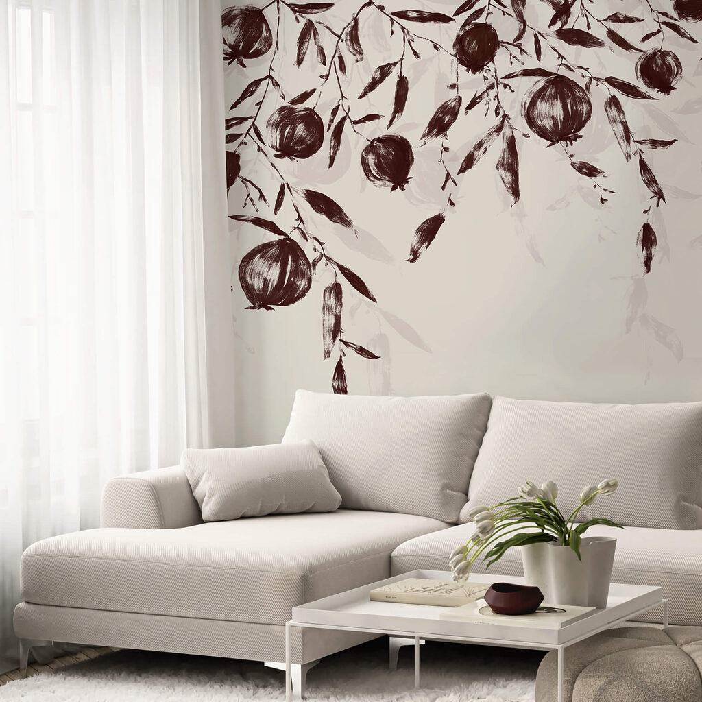 Donkere granaatappels hangen neer — interieur 1