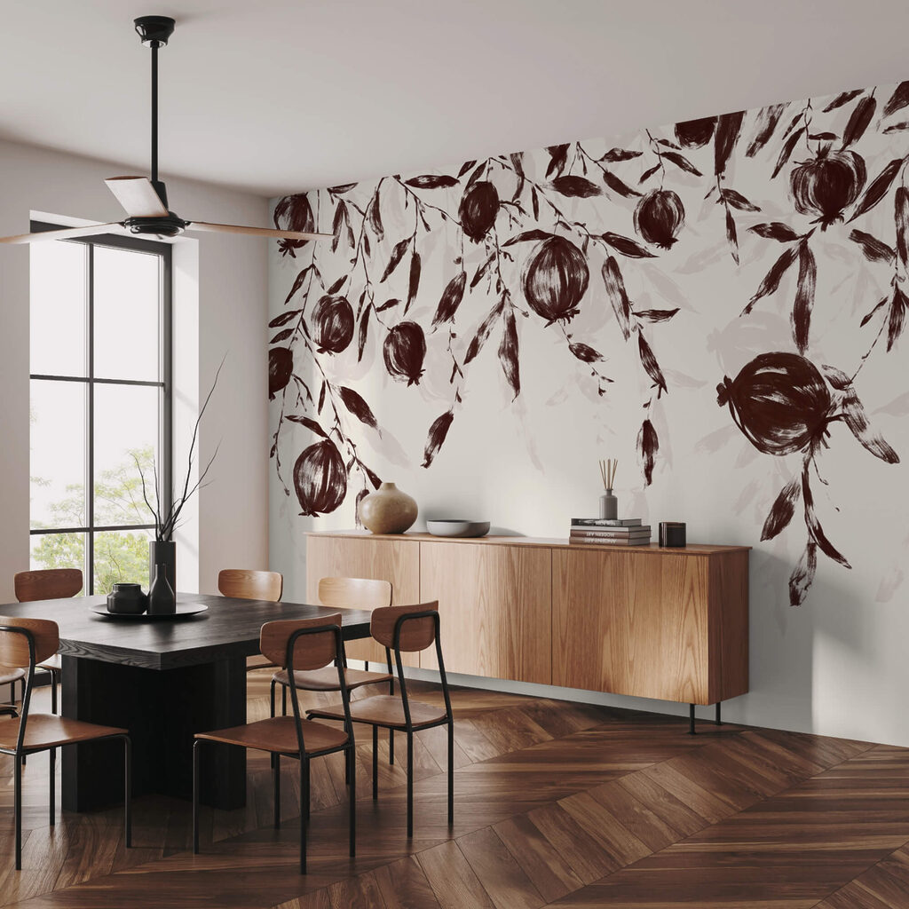 Donkere granaatappels hangen neer — interieur 3