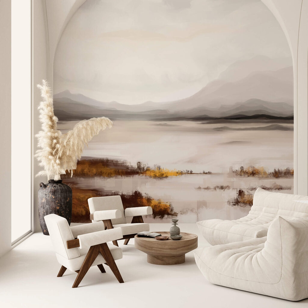 Meer met okerkleurige oever — interieur 2