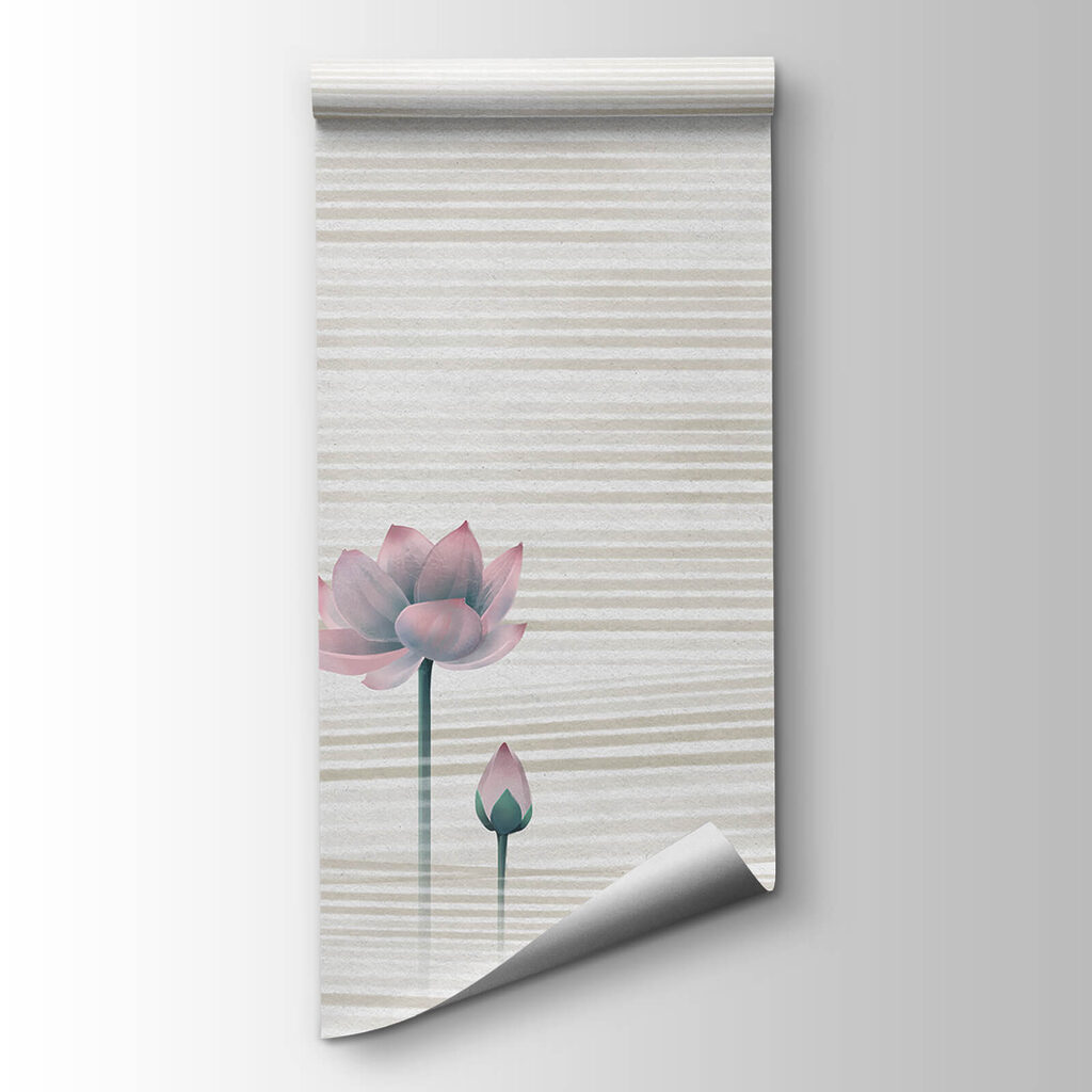 Lotus tussen horizontale lijnen — productweergave