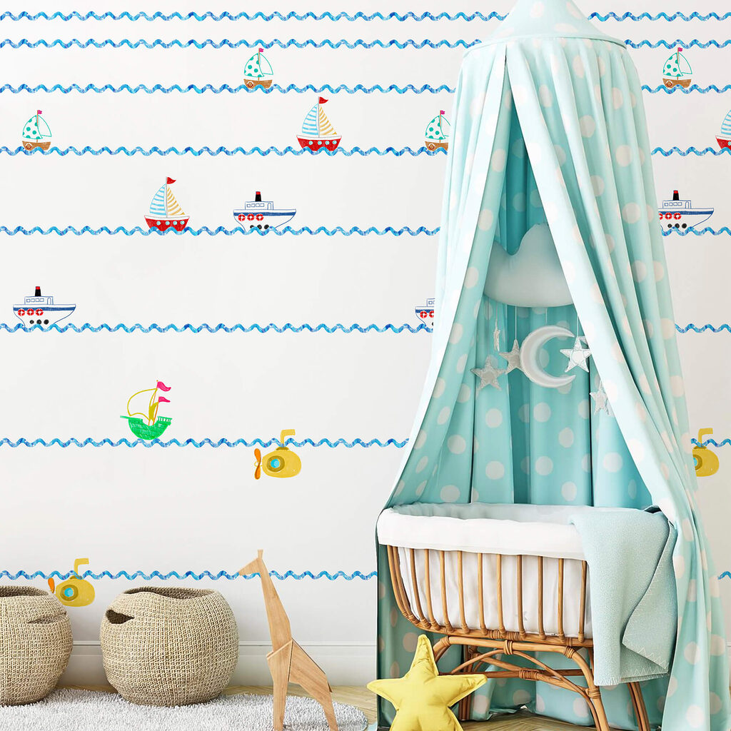 Bootjes en zwemmende zeedieren — interieur 1
