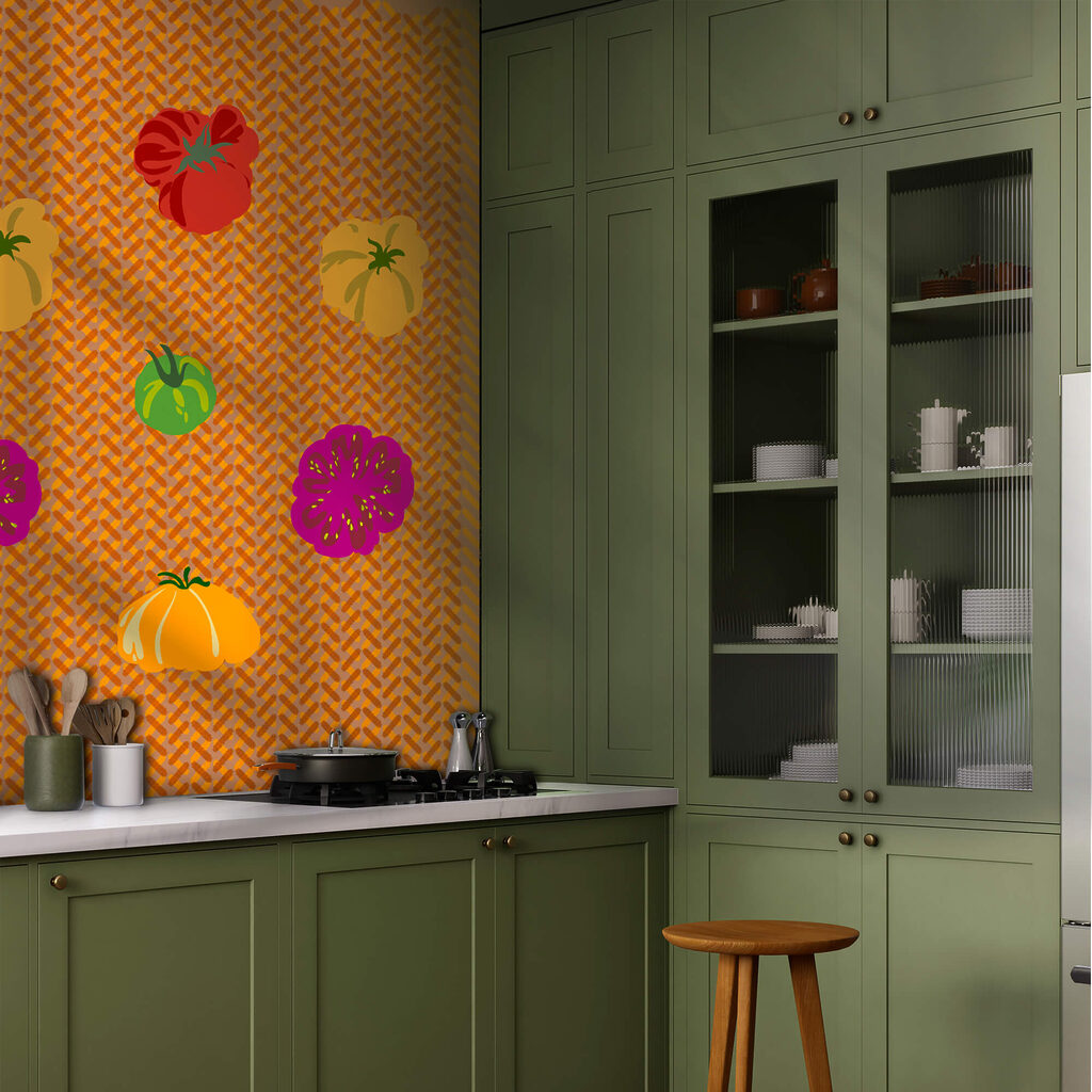 Pompoenen op een zigzagpatroon — interieur 3